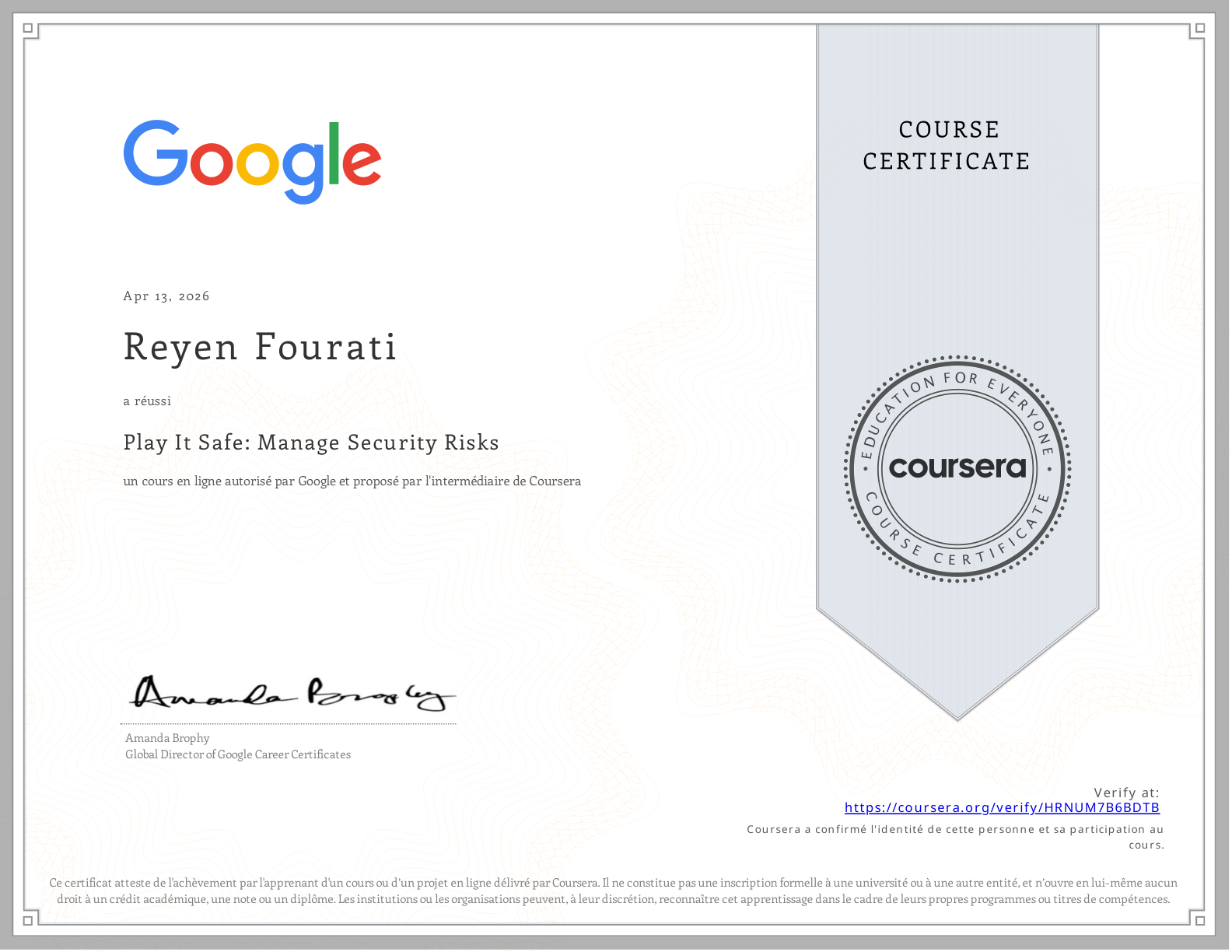 Jouer la carte de la sécurité : Gérer les risques de sécurité - Google